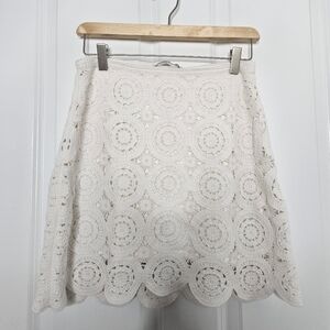 Abercrombie & Fitch White Lace Skater Skirt NWT